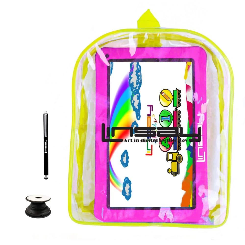 10.1 in. 1280 x 800 IPS 32GB Android 12 Tablet Bundle with Pink Kids Defender Case, Back Pack, Pen Stylus and Holder by LINSAY 3 10.1 in. 1280 x 800 IPS 32GB Android 12 Tablet Bundle with Pink Kids Defender Case, Back Pack, Pen Stylus and Holder by LINSAY