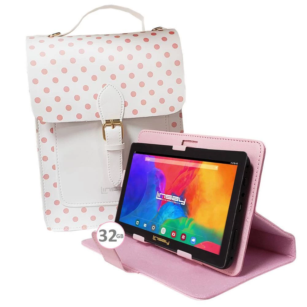 7 in. 2GB RAM 32GB Android 12 Tablet Bundle with Sweet Pink Protective PU leather Case and Fashion Handbag by LINSAY 4 7 in. 2GB RAM 32GB Android 12 Tablet Bundle with Sweet Pink Protective PU leather Case and Fashion Handbag by LINSAY - Image 2