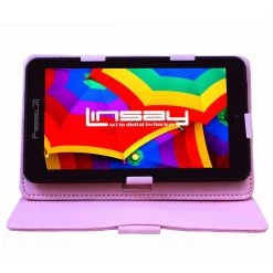 7 in. 2GB RAM 32GB Android 12 Quad Core Tablet with Pink Case by LINSAY