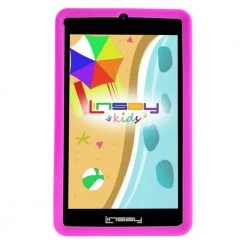 7 in. 2GB RAM 16GB Android10 Quad Core Tablet with Pink Kids Defender Case by LINSAY