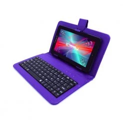 7 in. 2GB RAM 32GB Android 12 Quad Core Tablet with Purple Keyboard by LINSAY -Cheap parkworld Store purple linsay tablets accessories f7xhdbkpurple 4f 1000