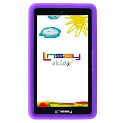 7 in. 2GB RAM 32GB Android 12 Quad Core Tablet with Purple Kids Defender Case by LINSAY
