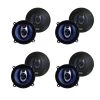 5.25 in. 200-Watt Car Audio Triaxial Speakers Stereo Blue Pair (4-Pack) by Pyle -Cheap parkworld Store pyle car cell phone accessories 4 x pl53bl 64 1000