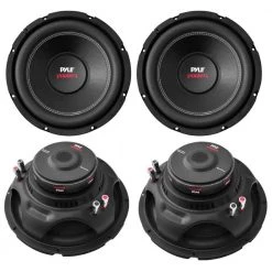 12 in. 6400-Watt 4 Ohm Black DVC Car Stereo Power Audio Subwoofers by Pyle