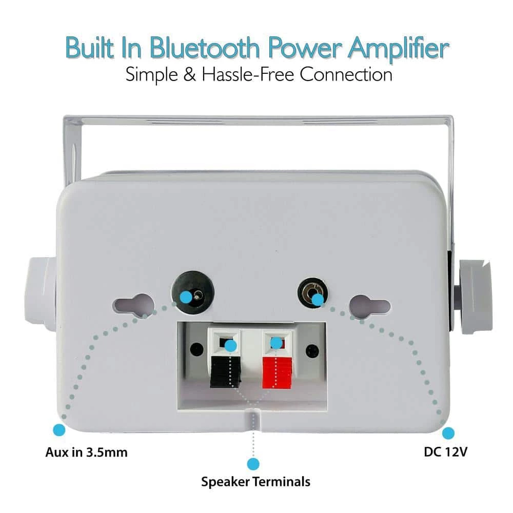 3.5 in. 200-Watt Bluetooth Home Speakers with 3-Way Indoor/Outdoor Speaker System by Pyle 6 3.5 in. 200-Watt Bluetooth Home Speakers with 3-Way Indoor/Outdoor Speaker System by Pyle - Image 4