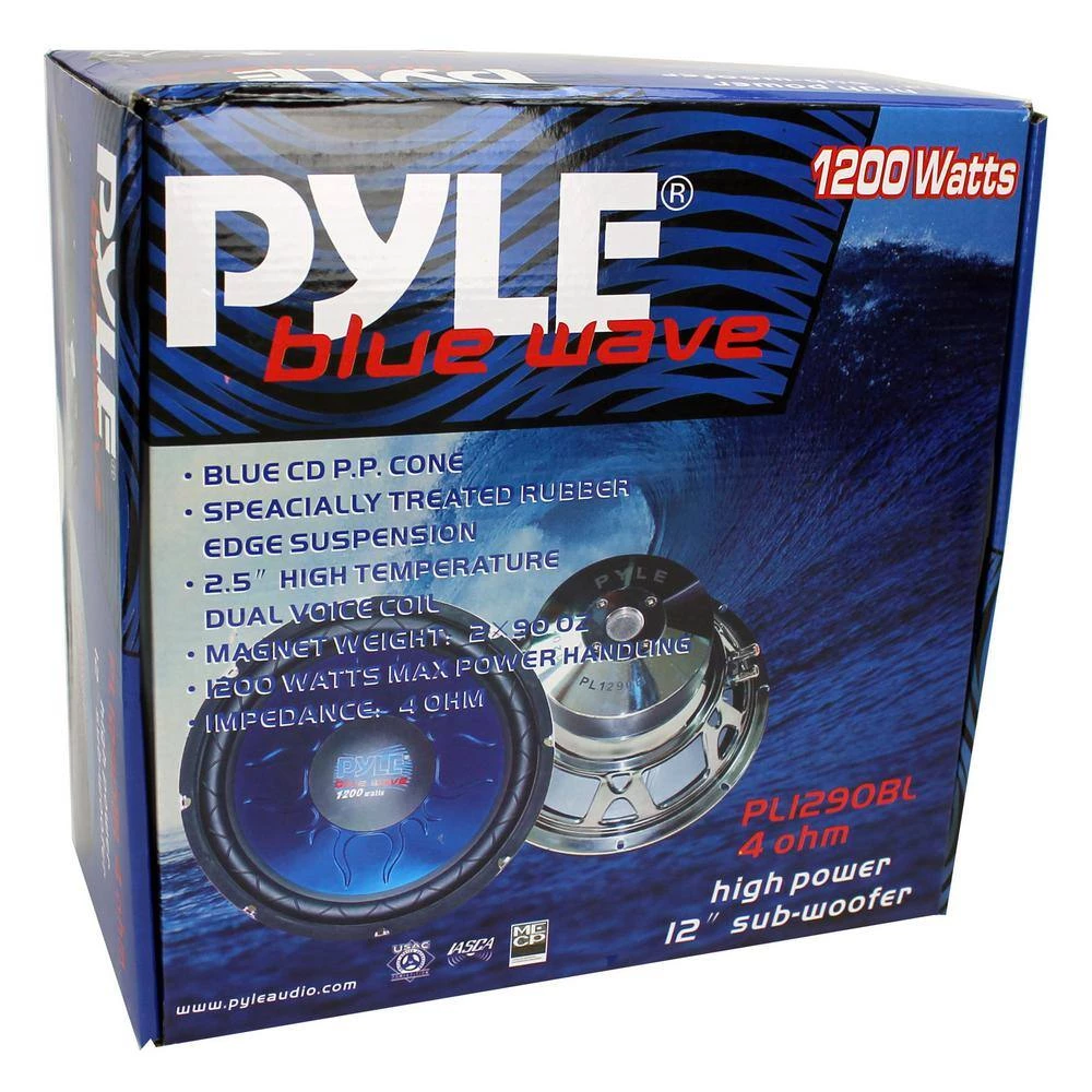 12 in. 1200-Watt DVC Blue Power Stereo Car Audio Subwoofer by Pyle 6 12 in. 1200-Watt DVC Blue Power Stereo Car Audio Subwoofer by Pyle - Image 4
