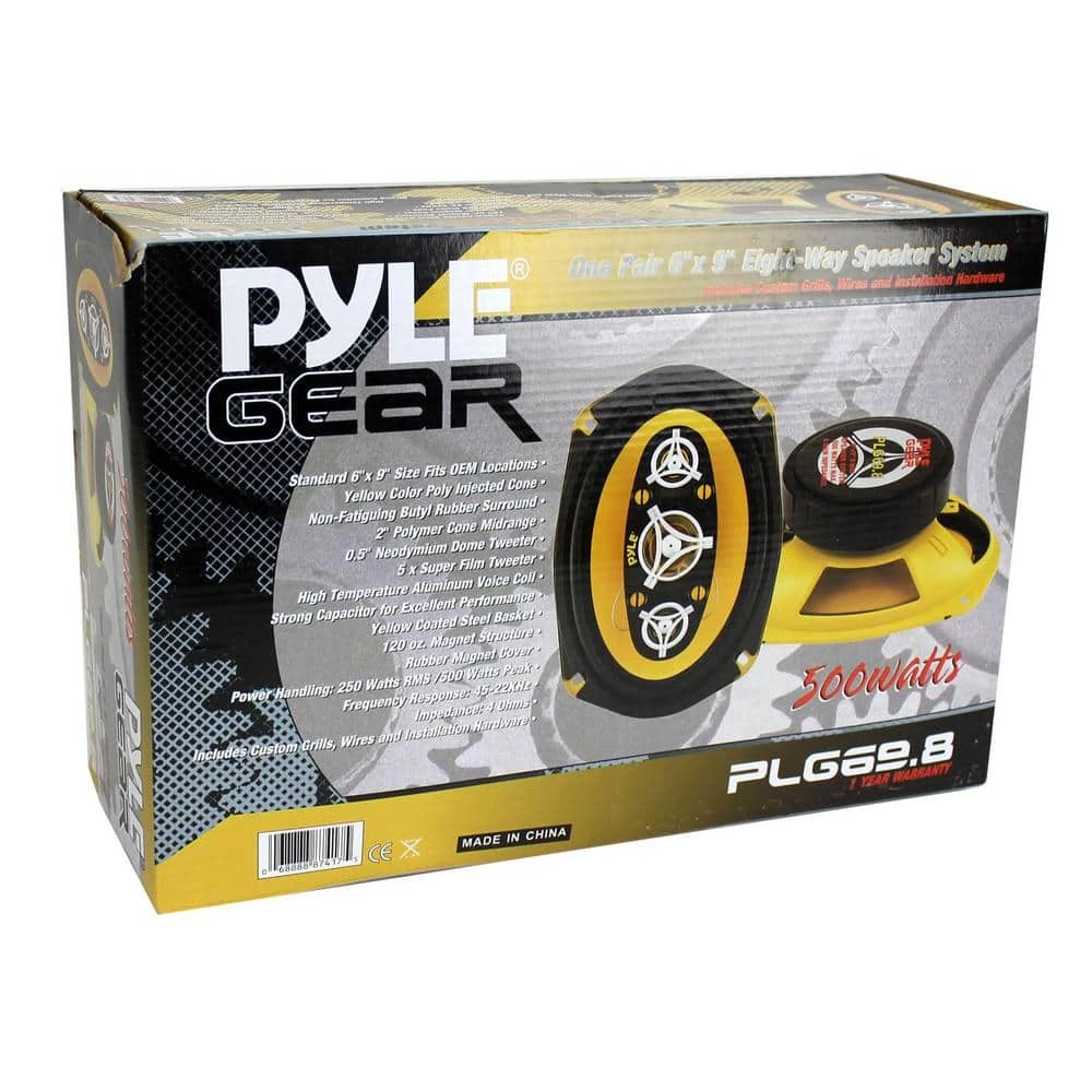 6 in. x 9 in. 8-Way 500-Watt Car Audio Stereo Coaxial Speakers by Pyle 6 6 in. x 9 in. 8-Way 500-Watt Car Audio Stereo Coaxial Speakers by Pyle - Image 4