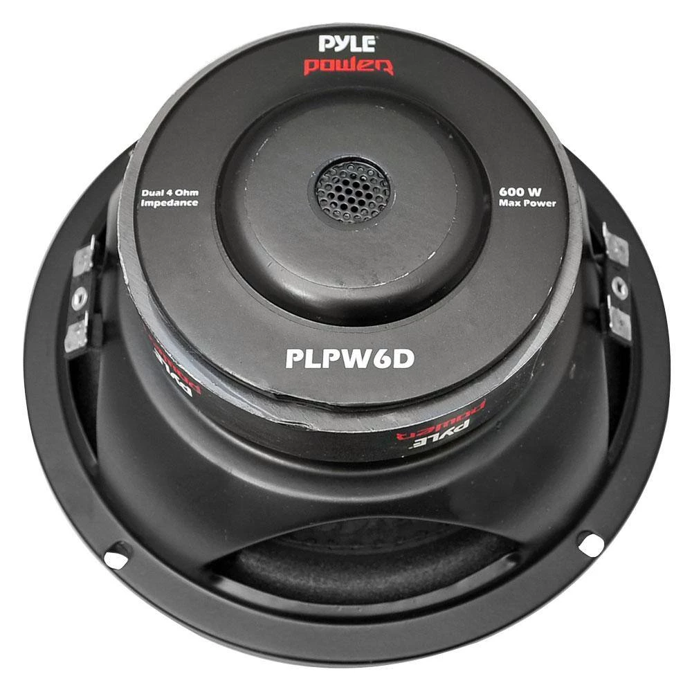 6 in. 600-Watt Max Dual Voice Coil 4-Ohm Car Stereo Audio Power Subwoofer by Pyle 4 6 in. 600-Watt Max Dual Voice Coil 4-Ohm Car Stereo Audio Power Subwoofer by Pyle - Image 2