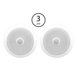 6.5 in. 250-Watt 2 Way In Wall/Ceiling Home Speaker System (3-Pair) by Pyle