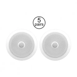 8 in. 300-Watt 2 Way In Ceiling/Wall Speakers System Home (5-Pairs) by Pyle