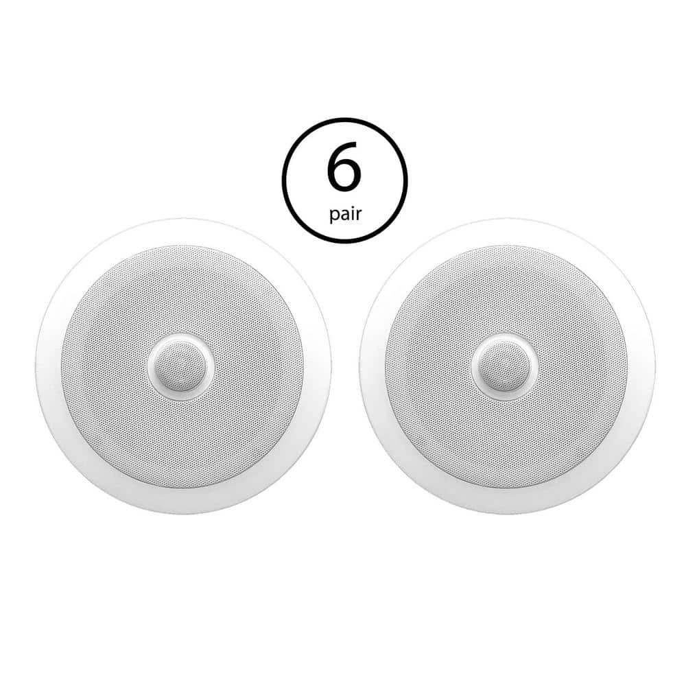 6.5 in. 2-Way Round In-Wall/Ceiling Home Speakers System Audio (6-Pair) by Pyle 3 6.5 in. 2-Way Round In-Wall/Ceiling Home Speakers System Audio (6-Pair) by Pyle