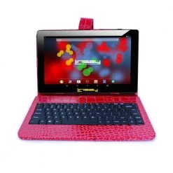 10.1 in. 1280x800 IPS 2GB RAM 32GB Android 12 Tablet with Red Crocodile Keyboard by LINSAY