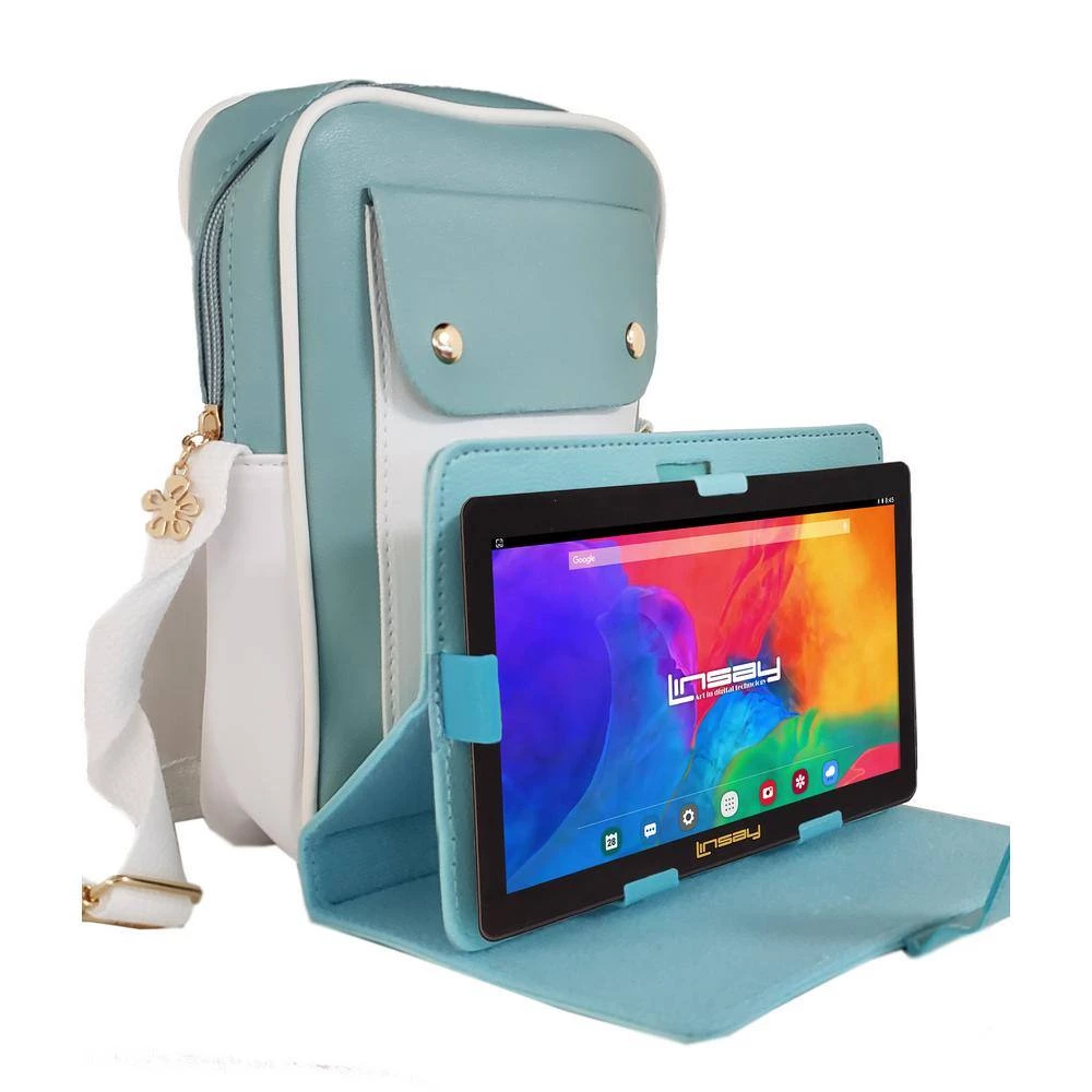 7 in. 2GB RAM 32GB Android 12 Tablet Bundle with Lovely Sky Blue Protective PU leather Case and Fashion Handbag by LINSAY 4 7 in. 2GB RAM 32GB Android 12 Tablet Bundle with Lovely Sky Blue Protective PU leather Case and Fashion Handbag by LINSAY - Image 2