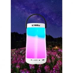 LED Light Party Show Indoor/Outdoor Bluetooth Speaker in White by LINSAY -Cheap parkworld Store white linsay portable audio video slp 500clw 4f 1000