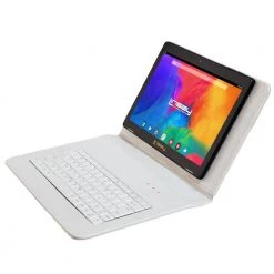 10.1 in. 1280x800 IPS 2GB RAM 32GB Android 12 Tablet with White Crocodile Keyboard by LINSAY -Cheap parkworld Store white linsay tablets accessories f10ipckyw 4f 1000