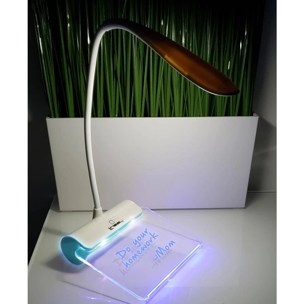Smart LED Lamp Touch with 2 USB Charger Port Slot Multi-Charging Station Notepad Light Blue Incandescent and Night Light by LINSAY 6 Smart LED Lamp Touch with 2 USB Charger Port Slot Multi-Charging Station Notepad Light Blue Incandescent and Night Light by LINSAY - Image 4