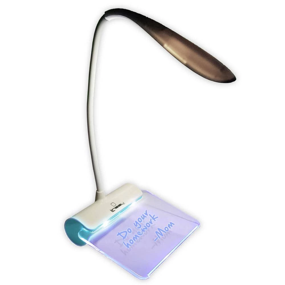 Smart LED Lamp Touch with 2 USB Charger Port Slot Multi-Charging Station Notepad Light Blue Incandescent and Night Light by LINSAY 3 Smart LED Lamp Touch with 2 USB Charger Port Slot Multi-Charging Station Notepad Light Blue Incandescent and Night Light by LINSAY
