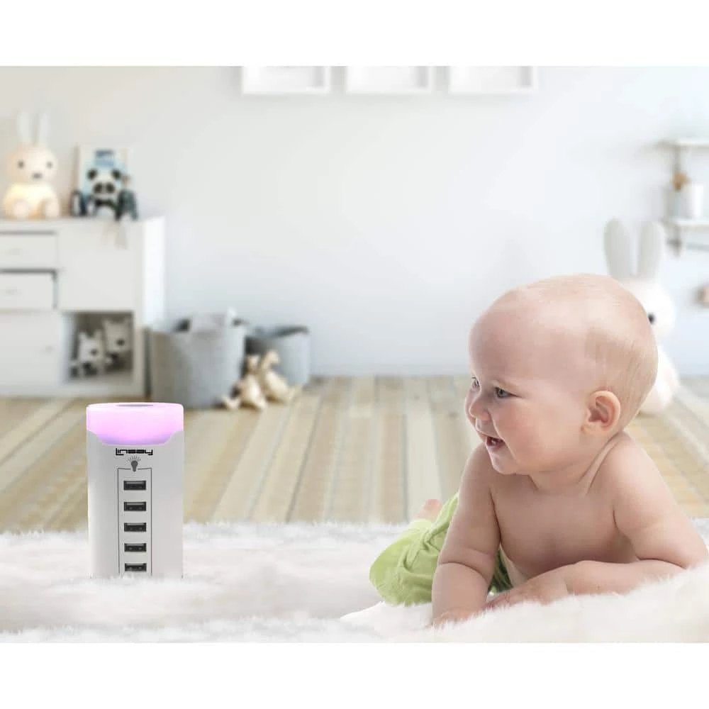 Smart 6 USB Charger 15 Amp Charging Station LED Touch Multi Color Lamp Desktop by LINSAY 6 Smart 6 USB Charger 15 Amp Charging Station LED Touch Multi Color Lamp Desktop by LINSAY - Image 4