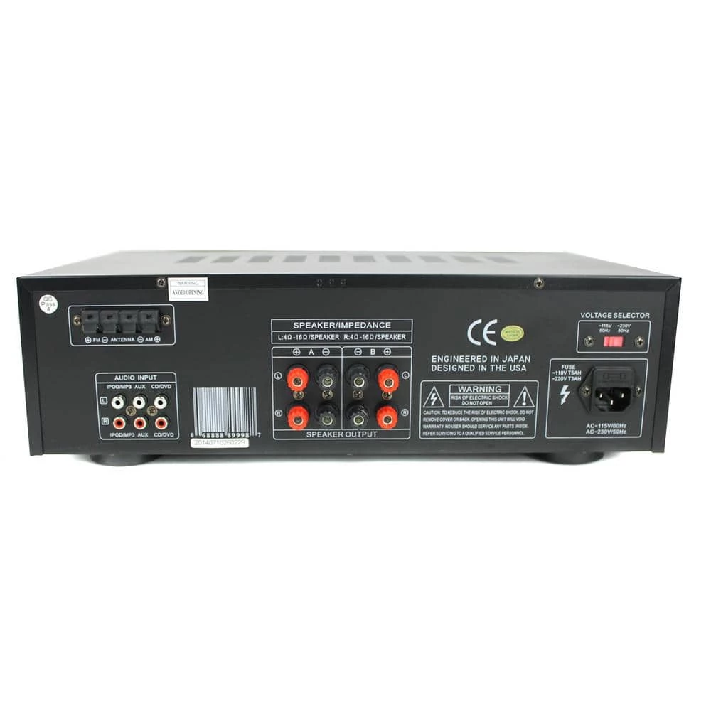 Four 200-Watt Outdoor Speakers Plus PT260A 200-Watt Stereo Theater Receiver by Pyle 7 Four 200-Watt Outdoor Speakers Plus PT260A 200-Watt Stereo Theater Receiver by Pyle - Image 5