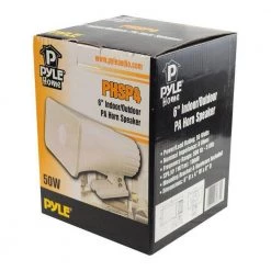 6 in. 50-Watt Indoor/Outdoor Waterproof Home PA Horn Speaker (4-Pack) by Pyle 11 6 in. 50-Watt Indoor/Outdoor Waterproof Home PA Horn Speaker (4-Pack) by Pyle -Cheap parkworld Store white pyle speakers 4 x phsp4 44 1000