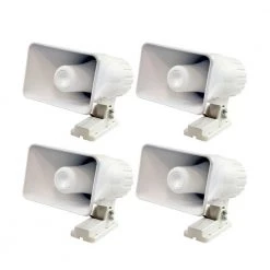 6 in. 50-Watt Indoor/Outdoor Waterproof Home PA Horn Speaker (4-Pack) by Pyle