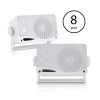 3.5 in. 3-Way Marine Audio Speakers Outdoor Weatherproof (8-Pair) by Pyle 1 3.5 in. 3-Way Marine Audio Speakers Outdoor Weatherproof (8-Pair) by Pyle -Cheap parkworld Store white pyle speakers 8 x plmr24 64 1000