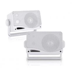 3.5 in. 3 Way Marine Audio Speakers Outdoor Weatherproof (Pair) by Pyle