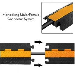 Cable-Protector Cover Ramp by Pyle -Cheap parkworld Store yellow black pyle covers pcblco102 1f 1000