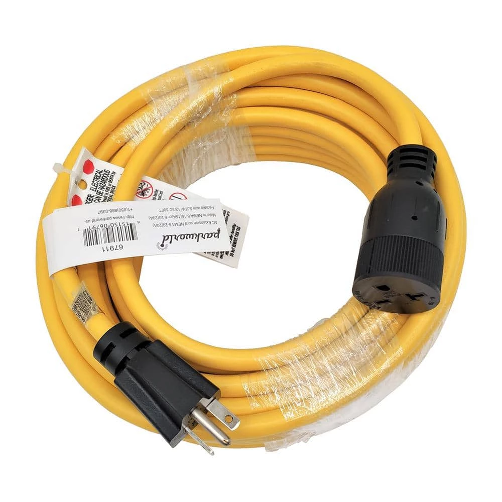 50 ft. SJTW 12/3 20 Amp 250-Volt NEMA 6-20 Indoor/Outdoor Extension Cord by parkworld 4 50 ft. SJTW 12/3 20 Amp 250-Volt NEMA 6-20 Indoor/Outdoor Extension Cord by parkworld - Image 2