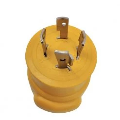 Generator 20 Amp 4-Prong Locking NEMA L14-20P Plug to RV/EV/Generator 50 Amp 14-50R Outlet Splitter Adapter(Yellow) by parkworld -Cheap parkworld Store yellow parkworld plug adapters 60417b 1f 1000
