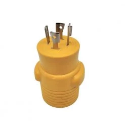 Generator 20 Amp 4-Prong Locking NEMA L14-20P Plug to RV/EV/Generator 50 Amp 14-50R Outlet Splitter Adapter(Yellow) by parkworld -Cheap parkworld Store yellow parkworld plug adapters 60417b 4f 1000