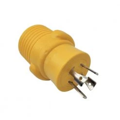 Generator 20 Amp 4-Prong Locking NEMA L14-20P Plug to RV/EV/Generator 50 Amp 14-50R Outlet Splitter Adapter(Yellow) by parkworld
