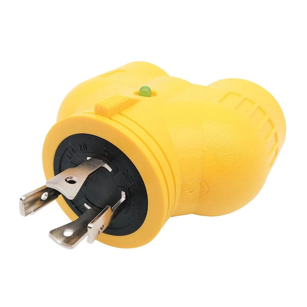 Generator 20 Amp 4-Prong Locking Plug to 2x 20 Amp T-Blade Outlet Splitter V-Adapter NEMA L14-20P to (2) 5-20R/5-15R by parkworld 3 Generator 20 Amp 4-Prong Locking Plug to 2x 20 Amp T-Blade Outlet Splitter V-Adapter NEMA L14-20P to (2) 5-20R/5-15R by parkworld