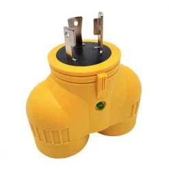 30 Amp Locking 3-Prong Plug L6-30P to 2x 30 Amp L6-30R Outlets Splitter V-Adapter (NEMA L6-30P to (2) L6-30R) by parkworld -Cheap parkworld Store yellow parkworld plug adapters 60899 4f 1000