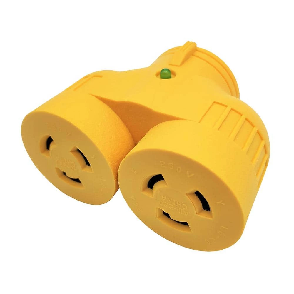20 Amp 3-Prong Locking L6-20 Plug to 2x L6-20R 20 Amp 250-Volt Outlet Splitter V-Adapter (NEMA L6-20P to (2) L6-20R) by parkworld 4 20 Amp 3-Prong Locking L6-20 Plug to 2x L6-20R 20 Amp 250-Volt Outlet Splitter V-Adapter (NEMA L6-20P to (2) L6-20R) by parkworld - Image 2