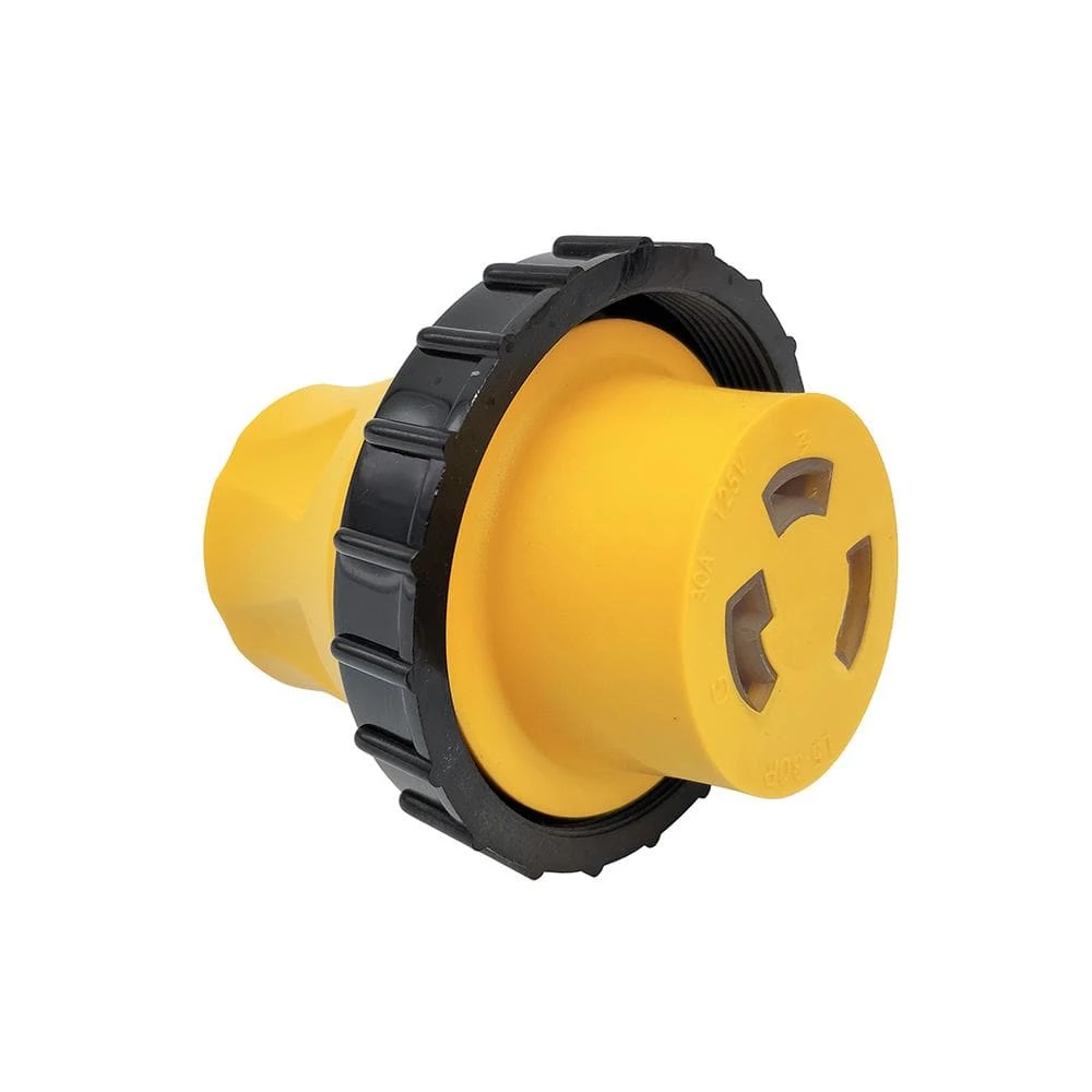 Household 15 Amp NEMA 5-15P Plug to 30 Amp RV/Marine Shore Power Locking L5-30R Outlet Splitter Adapter(5-15P to L5-30R) by parkworld 4 Household 15 Amp NEMA 5-15P Plug to 30 Amp RV/Marine Shore Power Locking L5-30R Outlet Splitter Adapter(5-15P to L5-30R) by parkworld - Image 2