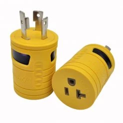 Generator 30 Amp Locking NEMA L5-30P to 20 Amp 5-20R/5-15R T-Blade Outlet Splitter Adapter(NEMA L5-30P to 5-20R/5-15R) by parkworld