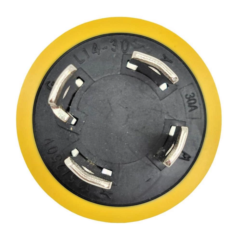 Generator 30 Amp to RV 30 Amp Power Adapter NEMA L14-30P to TT-30R Locking 4-Prong Plug to RV 3-Prong Outlet Yellow by parkworld 7 Generator 30 Amp to RV 30 Amp Power Adapter NEMA L14-30P to TT-30R Locking 4-Prong Plug to RV 3-Prong Outlet Yellow by parkworld - Image 5