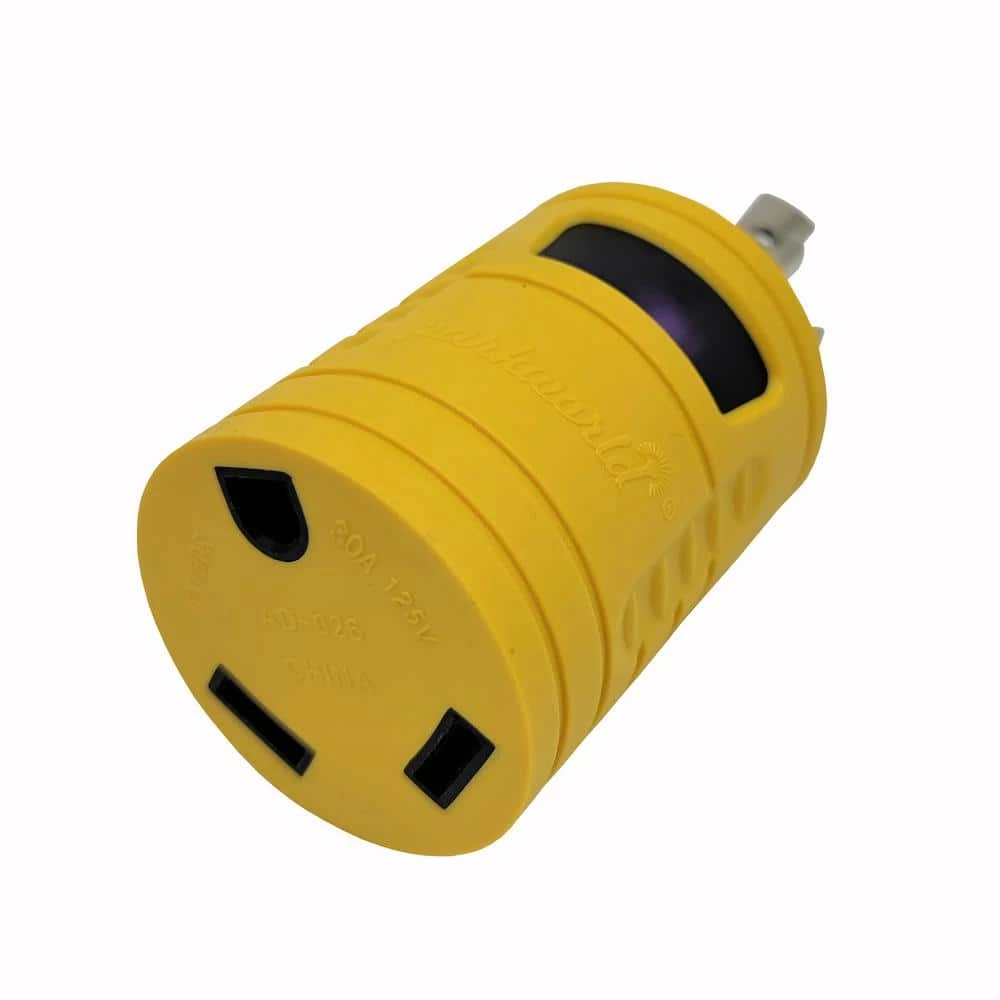 Generator 30 Amp to RV 30 Amp Power Adapter NEMA L14-30P to TT-30R Locking 4-Prong Plug to RV 3-Prong Outlet Yellow by parkworld 5 Generator 30 Amp to RV 30 Amp Power Adapter NEMA L14-30P to TT-30R Locking 4-Prong Plug to RV 3-Prong Outlet Yellow by parkworld - Image 3