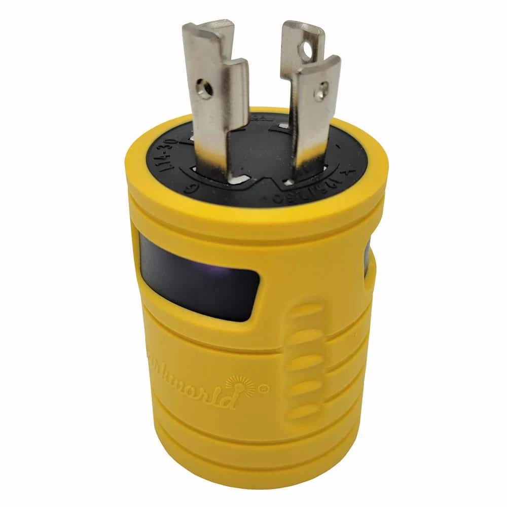 Generator 30 Amp to RV 30 Amp Power Adapter NEMA L14-30P to TT-30R Locking 4-Prong Plug to RV 3-Prong Outlet Yellow by parkworld 4 Generator 30 Amp to RV 30 Amp Power Adapter NEMA L14-30P to TT-30R Locking 4-Prong Plug to RV 3-Prong Outlet Yellow by parkworld - Image 2