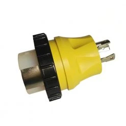 Generator 30 Amp 3-Prong Locking L5-30P Plug to RV/Marine 50 Amp SS2-50R Outlet Splitter Adapter(NEMA L5-30P to SS2-50R) by parkworld