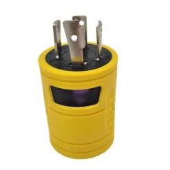 Generator 30 Amp Locking 4-Prong L14-30P Plug to 30 Amp 3-Prong L5-30R Outlet Splitter Adapter(NEMA L14-30P to L5-30R) by parkworld -Cheap parkworld Store yellow parkworld plug adapters 884913 44 1000