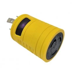 Generator 30 Amp Locking 4-Prong L14-30P Plug to 30 Amp 3-Prong L5-30R Outlet Splitter Adapter(NEMA L14-30P to L5-30R) by parkworld -Cheap parkworld Store yellow parkworld plug adapters 884913 4f 1000