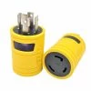Generator 30 Amp Locking 4-Prong L14-30P Plug to 30 Amp 3-Prong L5-30R Outlet Splitter Adapter(NEMA L14-30P to L5-30R) by parkworld -Cheap parkworld Store yellow parkworld plug adapters 884913 64 1000