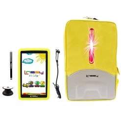 7 in. 2GB RAM 32GB Storage Android 12 Tablet with Yellow Kids Defender Case, LED Backpack, Earphones, Holder and Pen by LINSAY